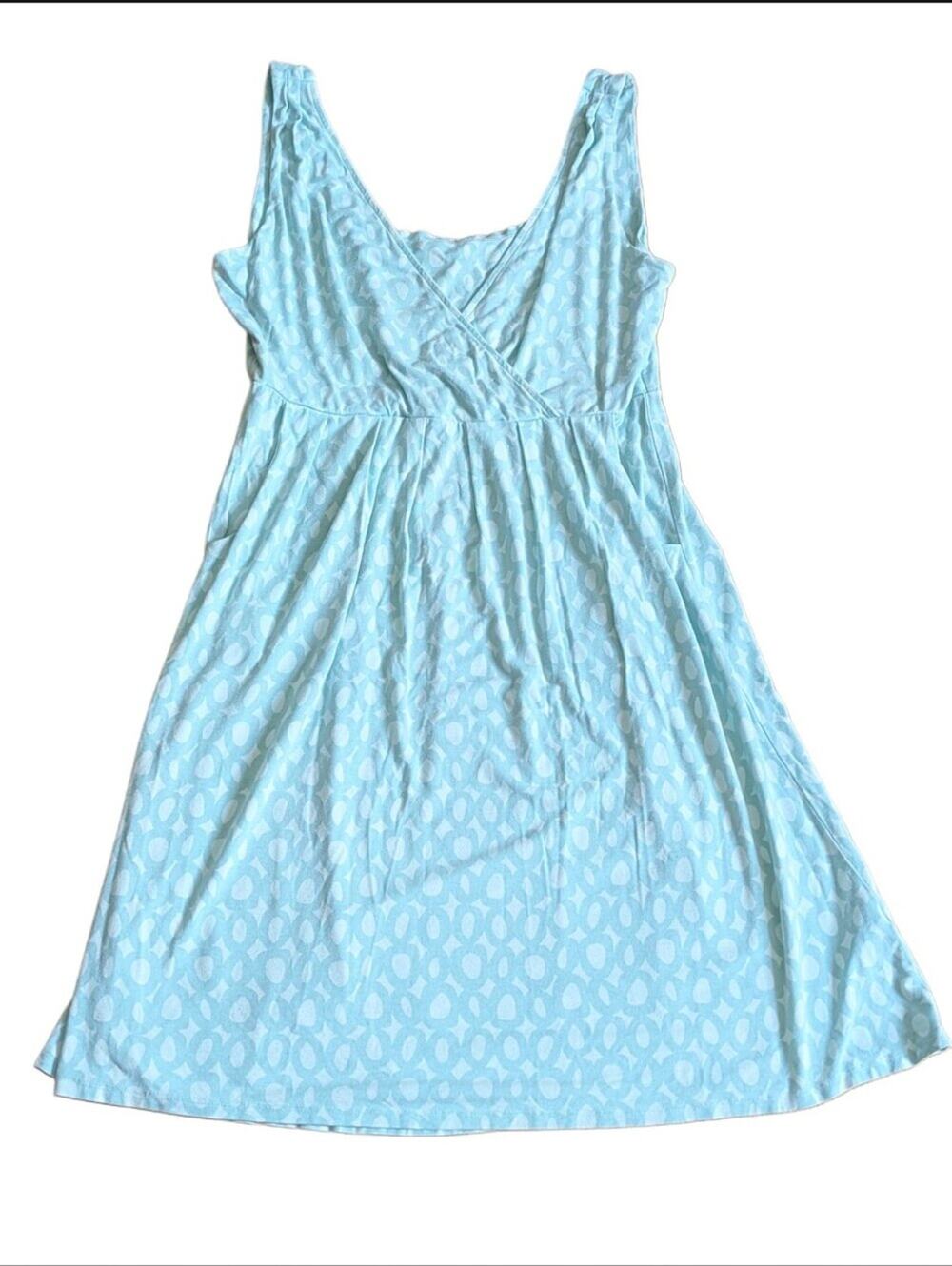 Fresh Produce USA Made Cotton Beachy Geometric Circles Summer Dress Size Large